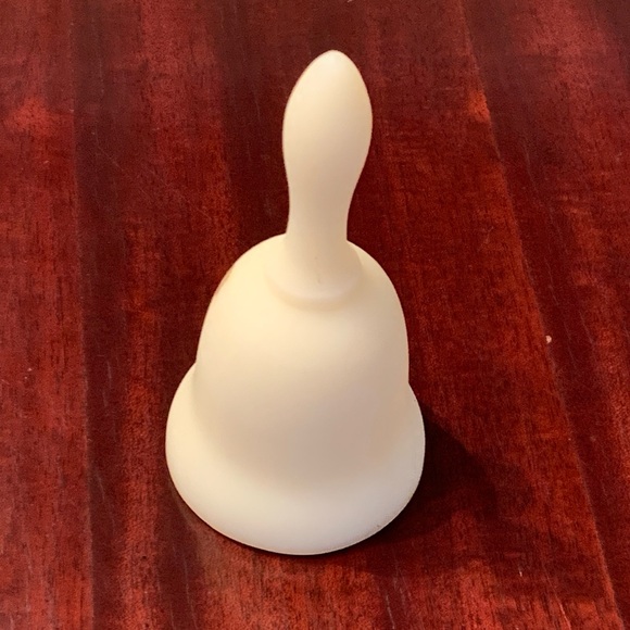 Fenton Satin Custard Glass Bell Floral Hand Painted Flowers Signed Vintage 4.5” - Picture 4 of 9